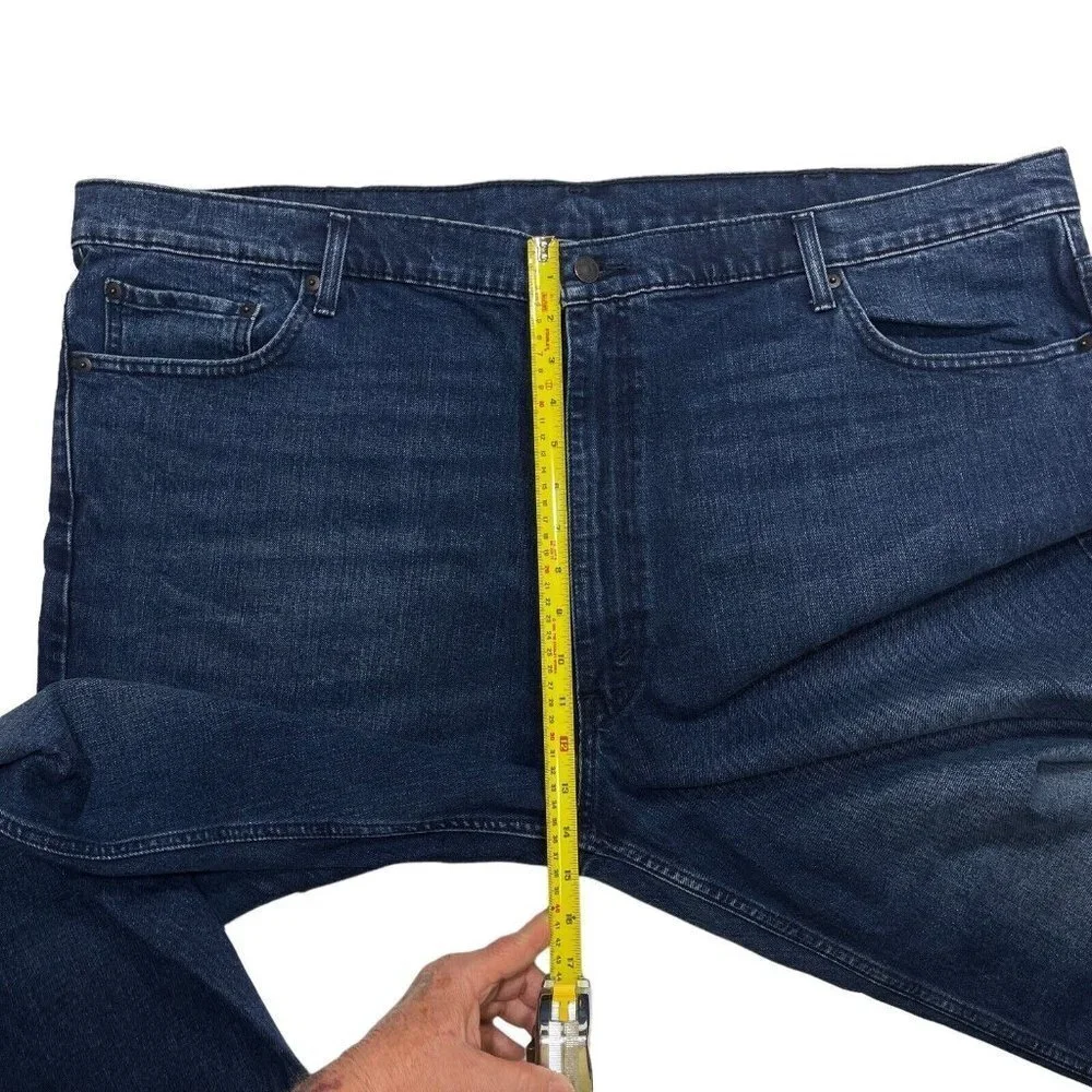 LEVI STRAUSS 550 Black Label Jeans Mens Relaxed Denim W50 L30 Straight Stretch‎